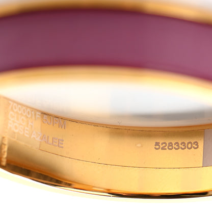 Hermes Enamel Narrow Clic Clac H Bracelet PM Rose Azalee 5 of 5