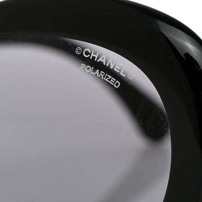Chanel Acetate Polarized Oval CC Sunglasses 5469-B Black 7 of 8
