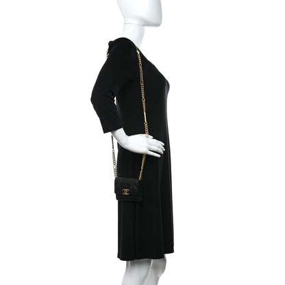 Chanel Caviar Quilted Bracelet On Chain Clutch Black 2 of 10