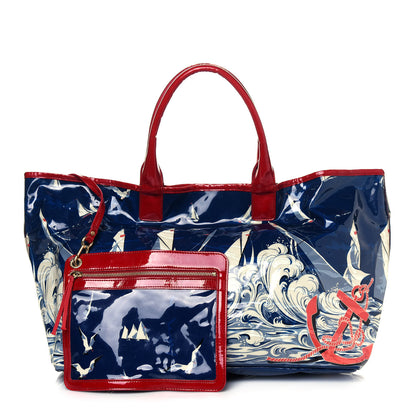 Stella McCartney PVC Sailboat Tote Blue Red White 1 of 20
