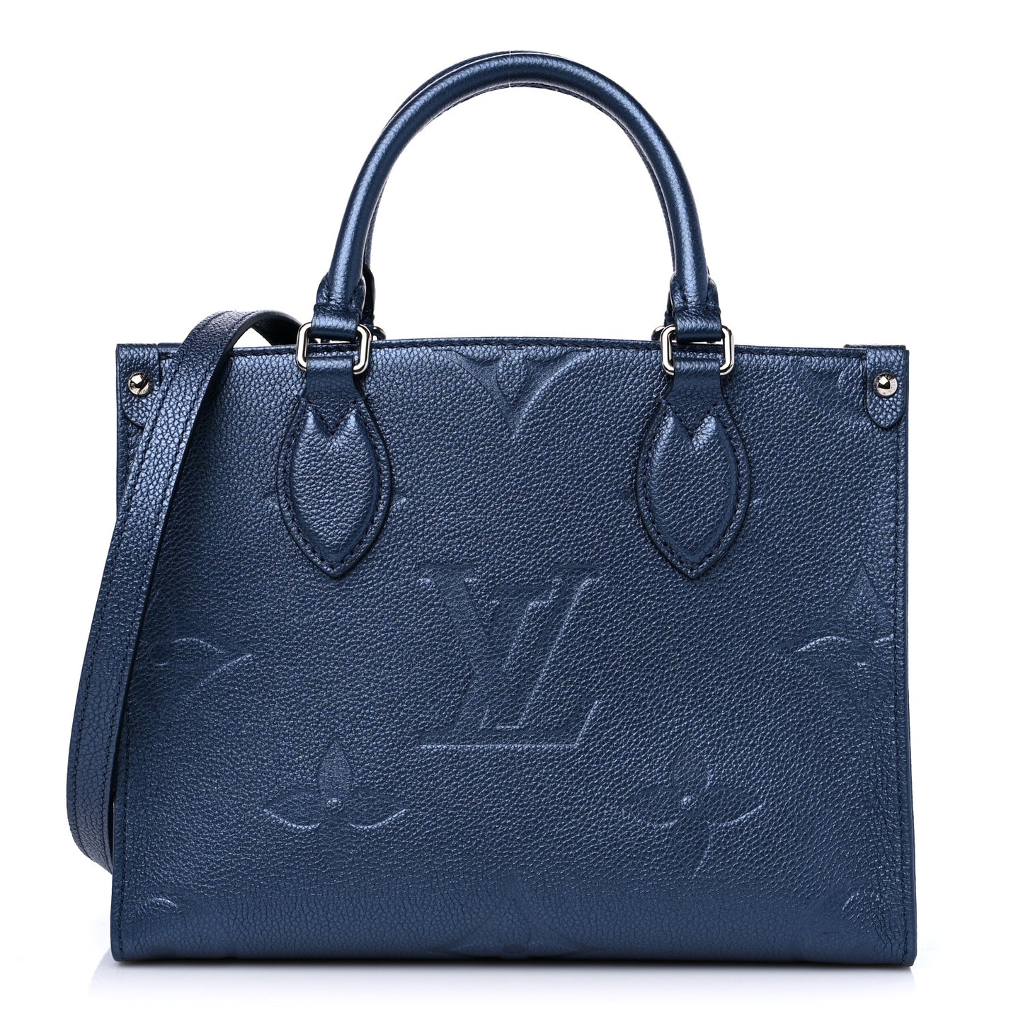 Metallic Empreinte Monogram Giant Onthego PM Navy Nacre