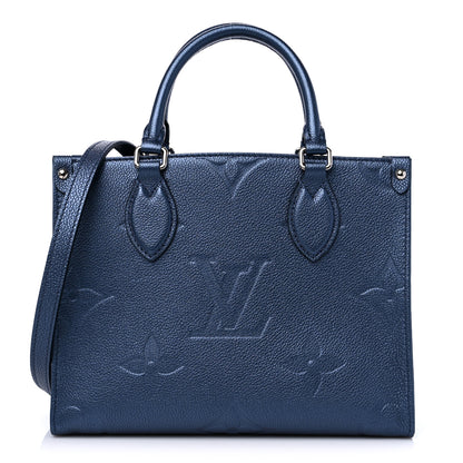 Louis Vuitton Metallic Empreinte Monogram Giant Onthego PM Navy Nacre 1 of 8