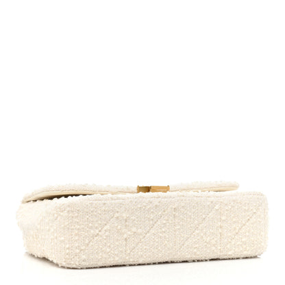 Saint Laurent Boucle Tweed Patchwork Monogram Medium Jamie Baguette Craie 4 of 7