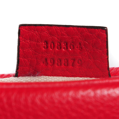Gucci Pebbled Calfskin Small Soho Disco Bag Tabasco Red 7 of 9
