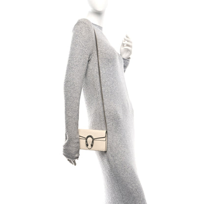Gucci Dollar Calfskin Crystal Super Mini Dionysus Shoulder Bag Mystic White Black Diamond 2 of 9