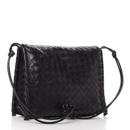 Bottega Veneta Nappa Intrecciato Medium Knot Flap Crossbody Black 3 of 10