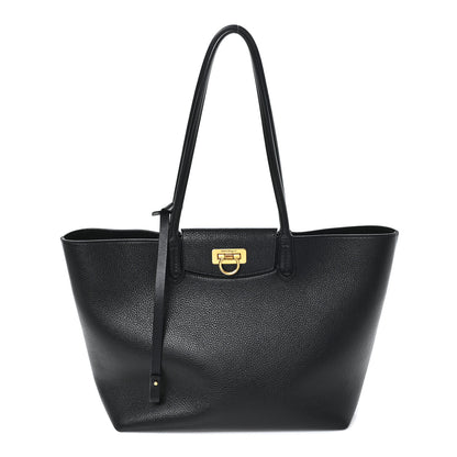 Salvatore Ferragamo Calfskin Travel Tote Black 1 of 11