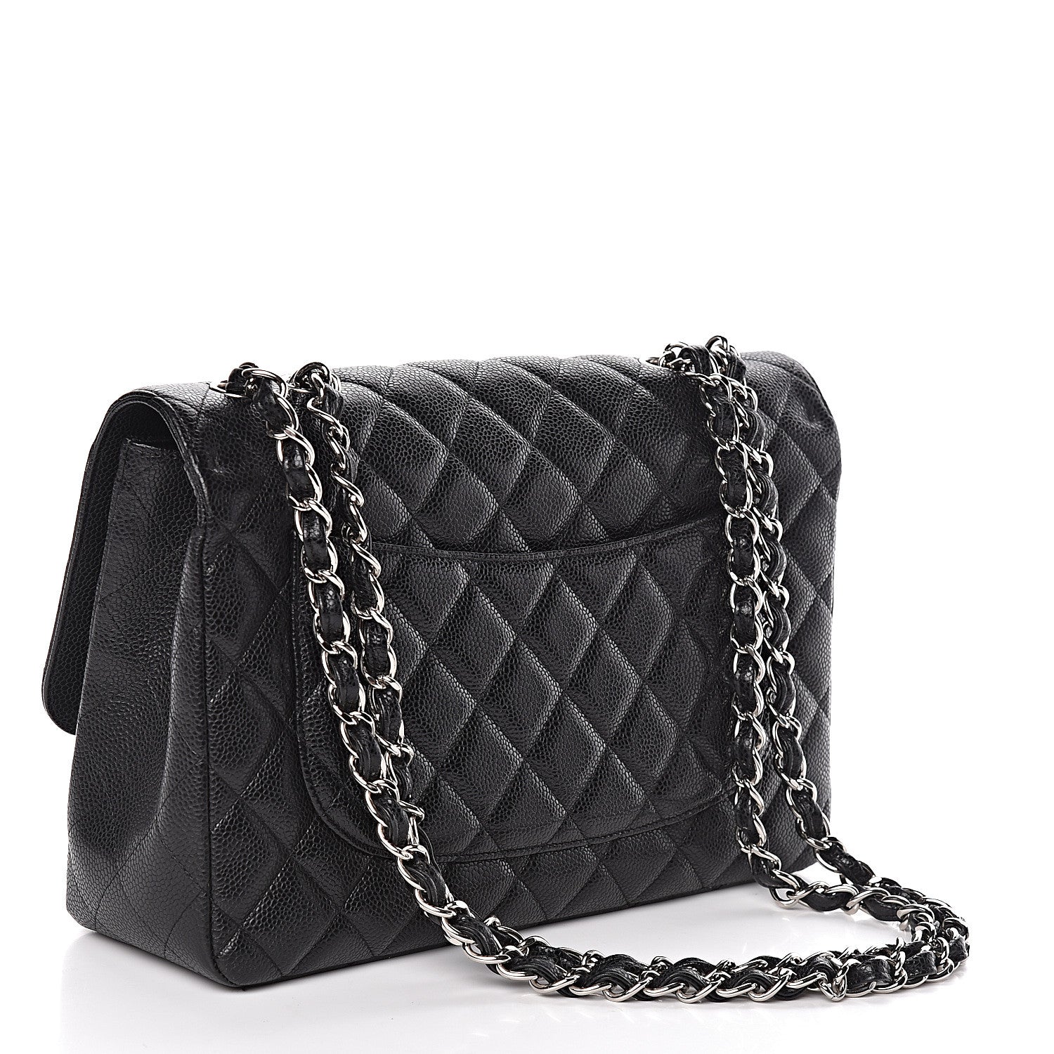 Chanel Caviar Quilted Jumbo Single Flap Black 3 of 11