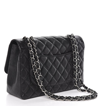 Chanel Caviar Quilted Jumbo Single Flap Black 3 of 11