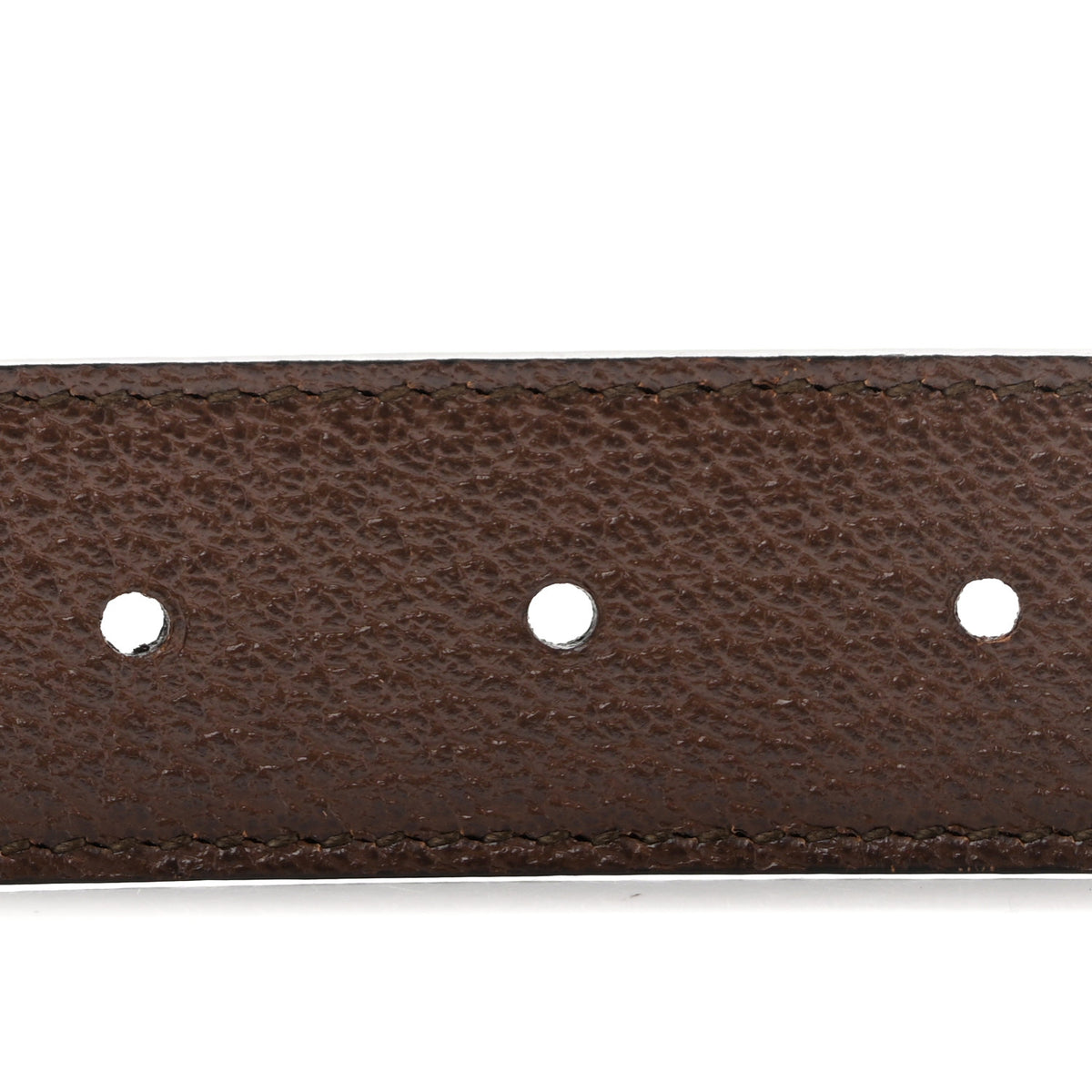Gucci GG Supreme Monogram Textured Dollar Calfskin Squared Interlocking G 30mm Reversible Belt 85 34 Beige Ebony New Acero 6 of 9