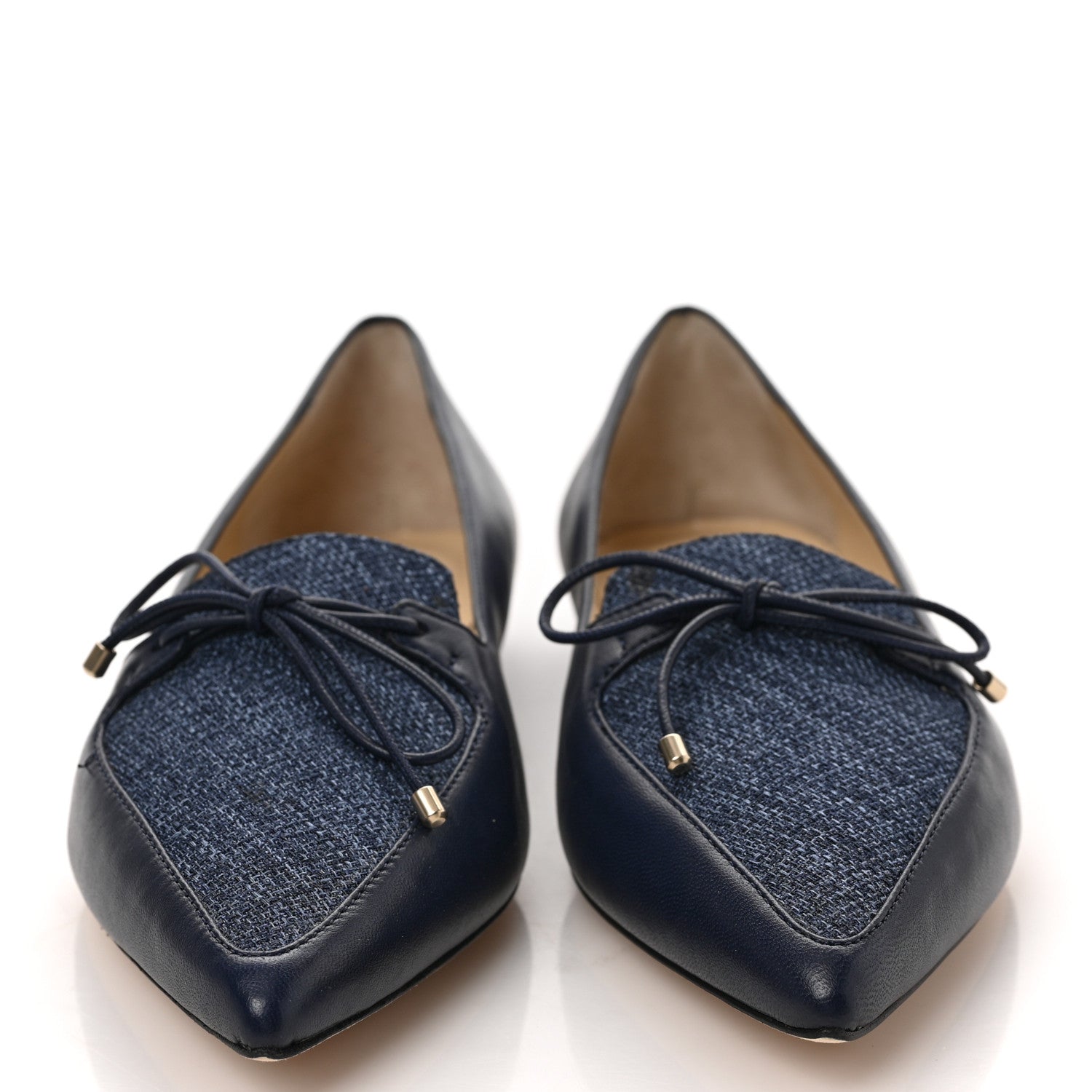 Jimmy Choo Nappa Pointy Toe Genna Flats 36.5 Blue 2 of 7