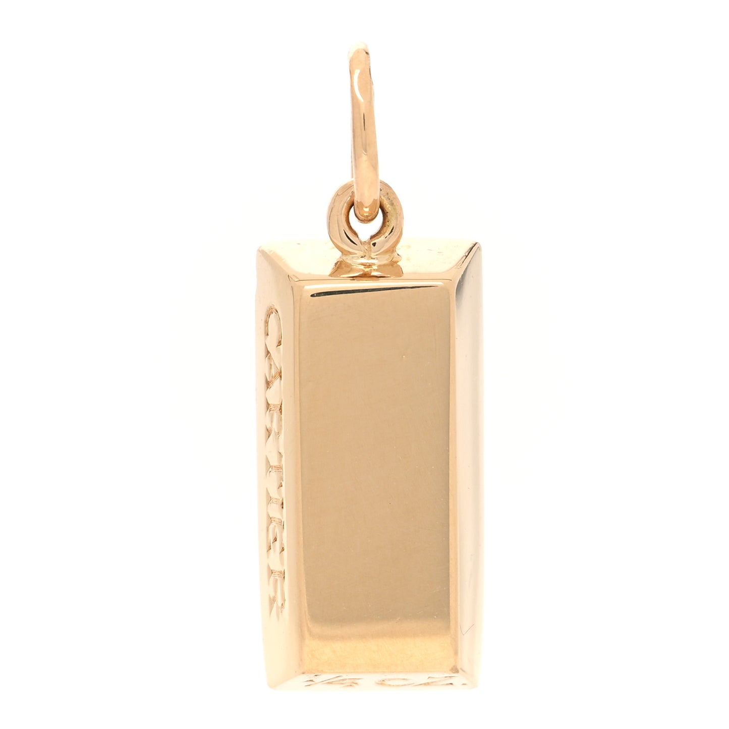 18K Yellow Gold Ingot Bar Charm