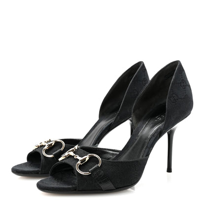 Gucci Monogram Niagara Lux Horsebit Sandals 8 Black 4 of 10