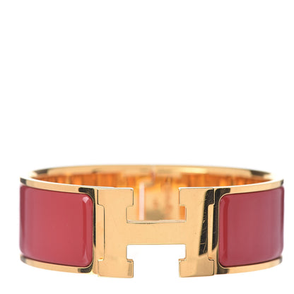 Hermes Enamel Wide Clic Clac H Bracelet PM Red 1 of 4