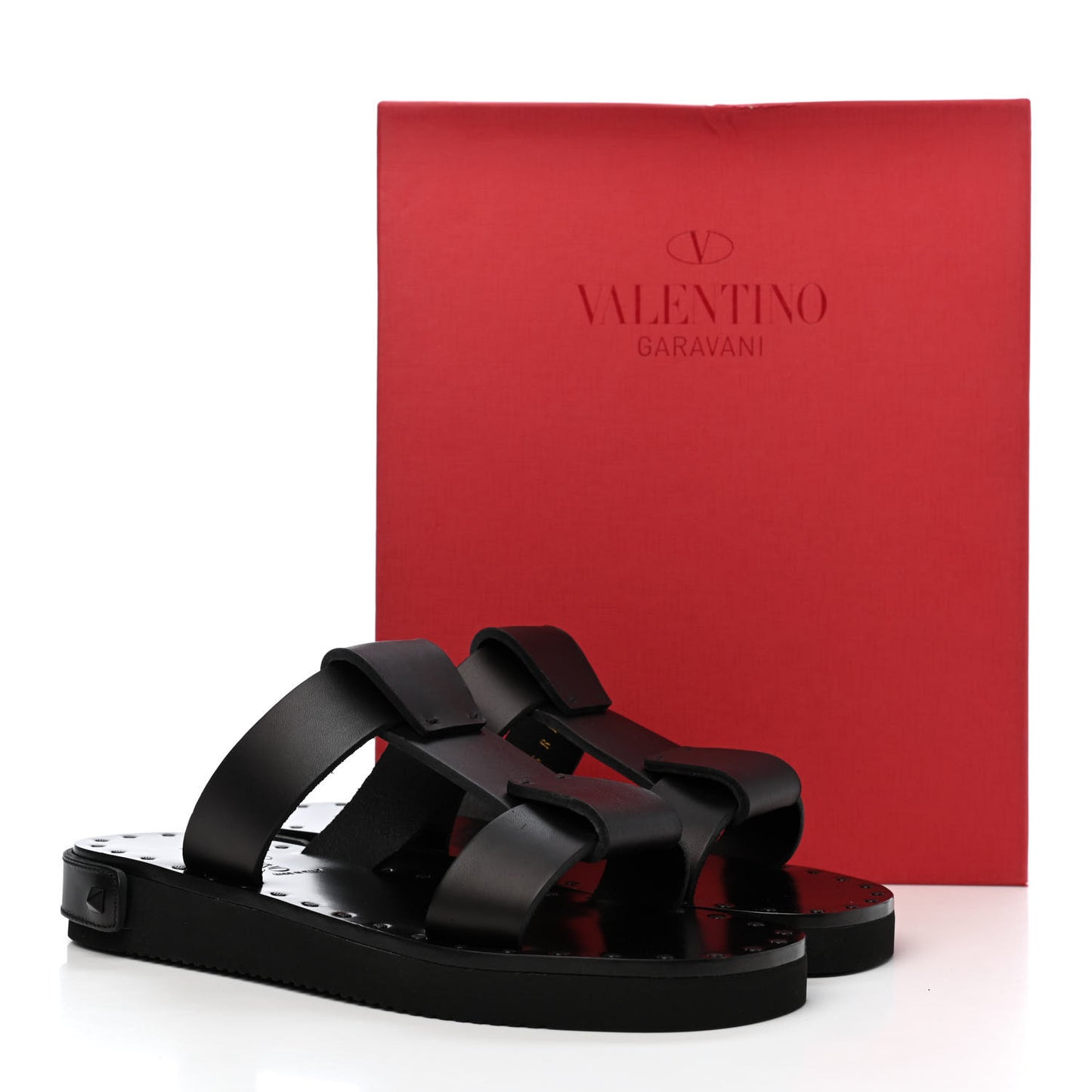 Calfskin Slip On 25mm Platform Sandals 37 Black