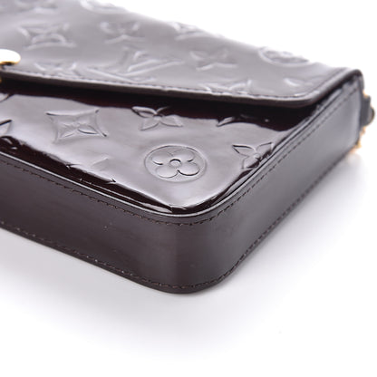 Louis Vuitton Vernis Pochette Felicie Chain Wallet Amarante 9 of 10