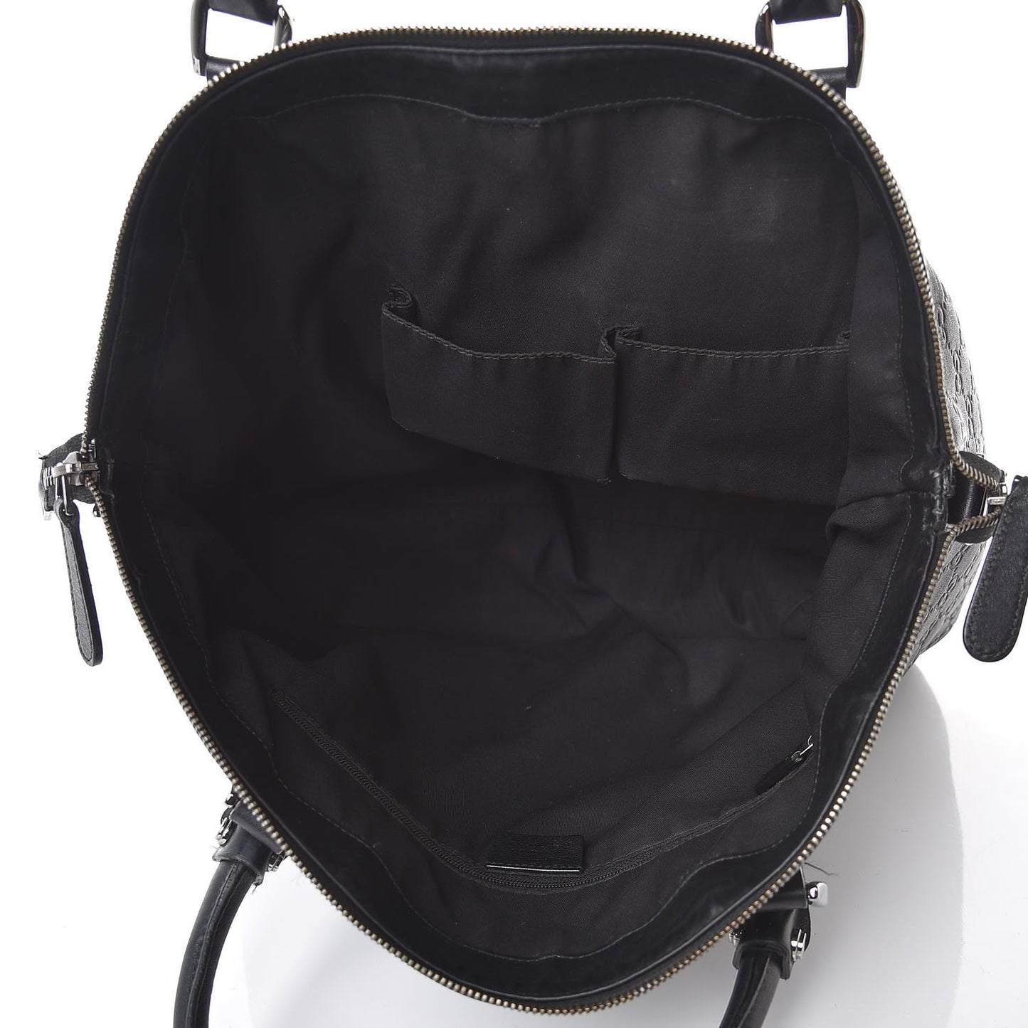 Guccissima Large GG Charm Convertible Dome Satchel Black