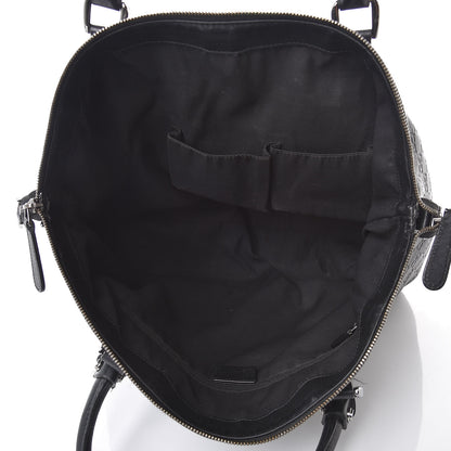 Gucci Guccissima Large GG Charm Convertible Dome Satchel Black 5 of 12