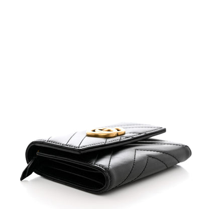 Gucci Calfskin Matelasse GG Marmont Wallet Black 4 of 8
