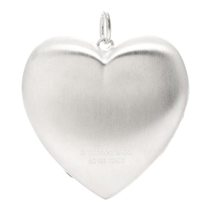 Tiffany Sterling Silver Large Ziegfeld Daisy Heart Locket Pendant 3 of 6