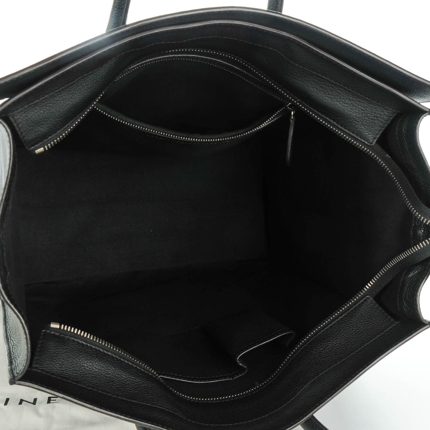 Drummed Calfskin Medium Luggage Black