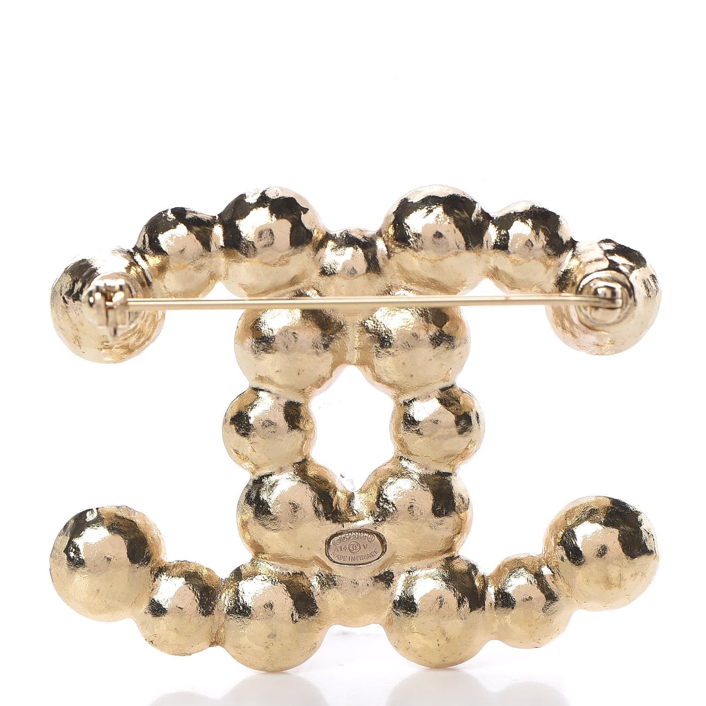 Pearl CC Brooch Gold