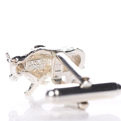 Tiffany Sterling Silver Bull and Bear Cuff Links 4 of 5