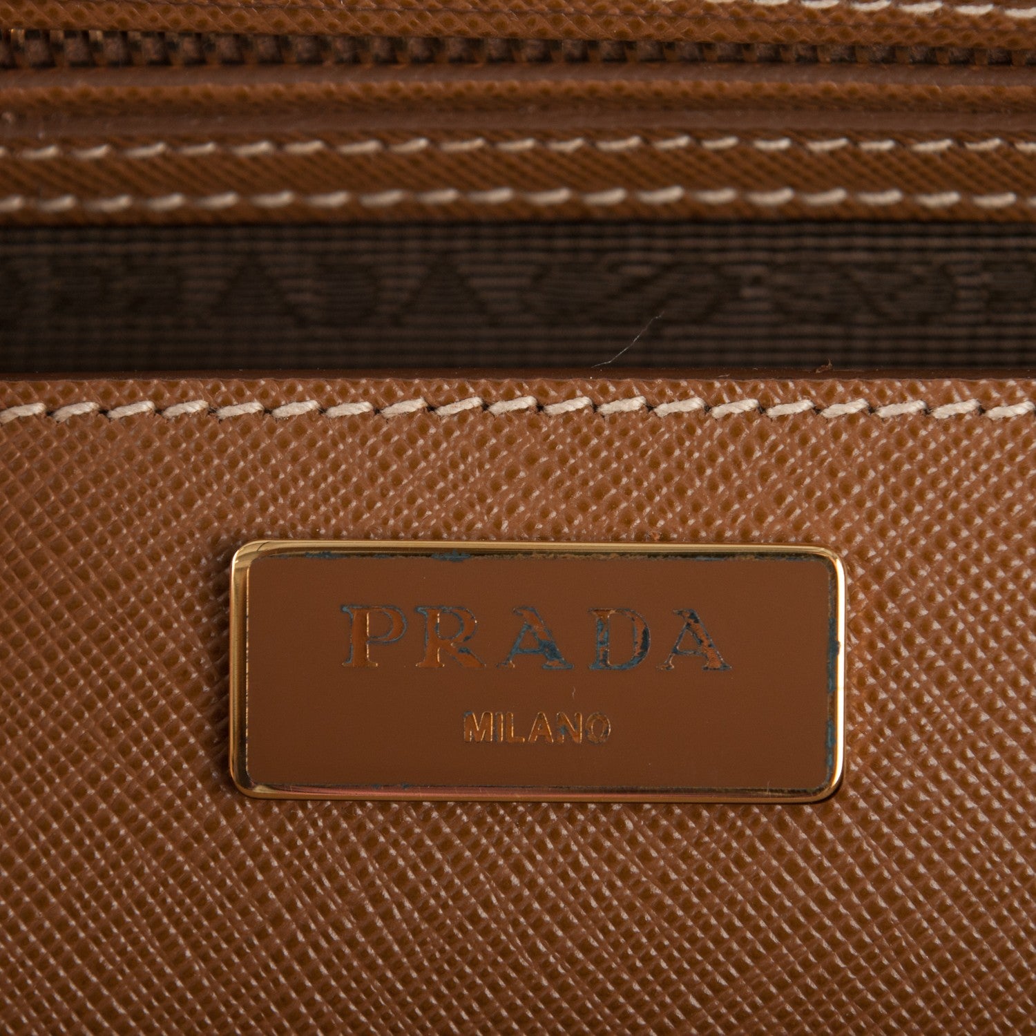 Prada Saffiano Medium Galleria Double Zip Tote Cannella 6 of 8