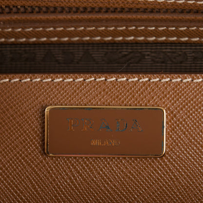 Prada Saffiano Medium Galleria Double Zip Tote Cannella 6 of 8