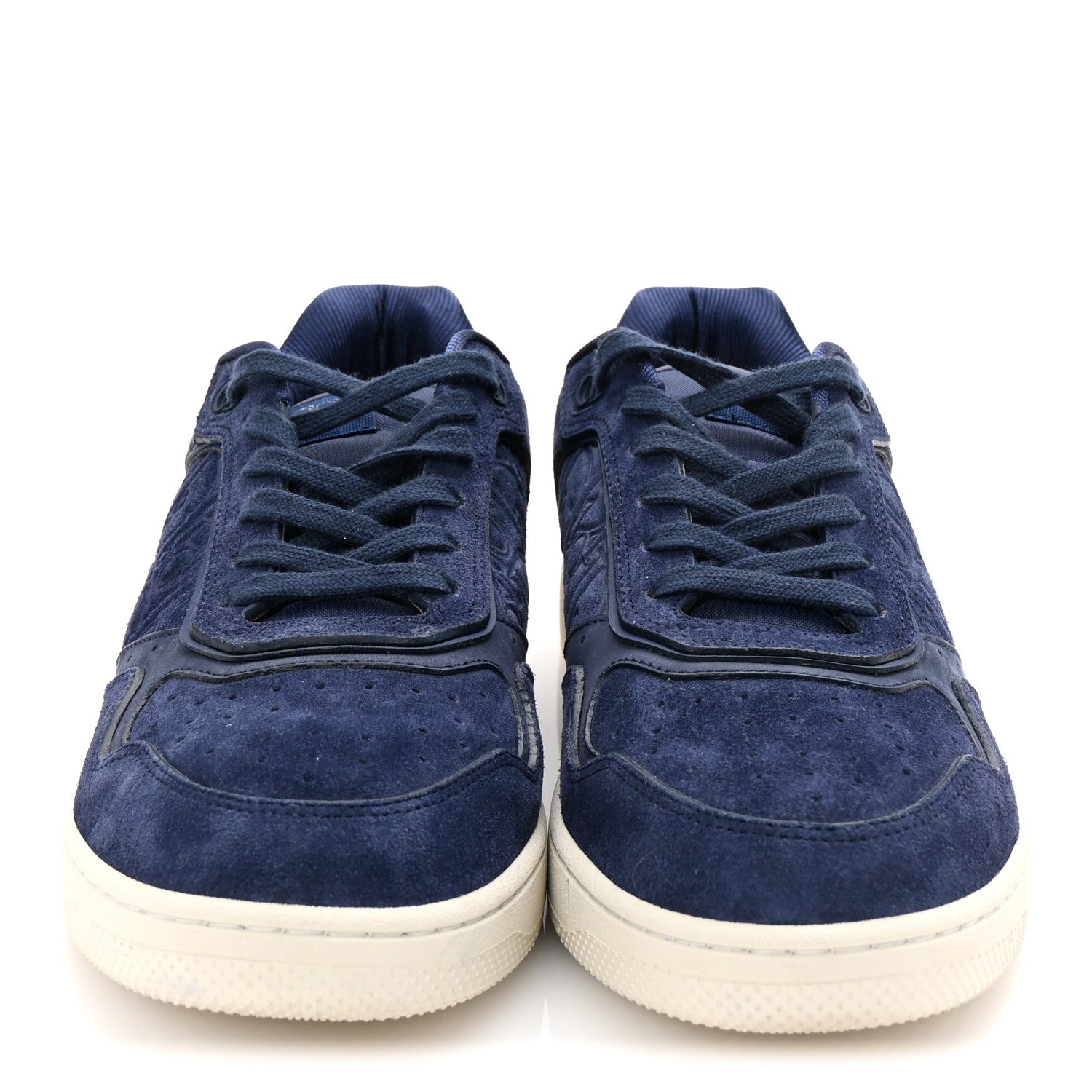 Christian Dior Suede Calfskin Oblique Mens B27 Uptown Low Top Sneaker 43 Navy Blue 3 of 9
