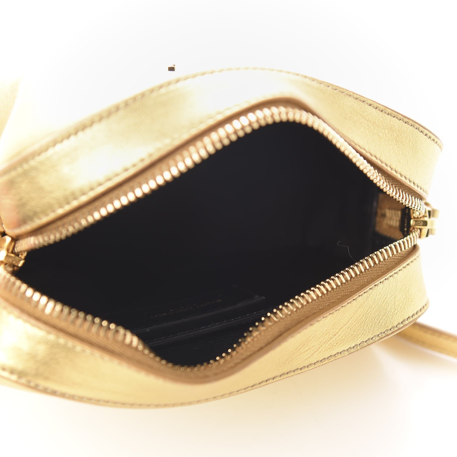 Saint Laurent Metallic Calfskin Small Classic Monogram Camera Bag Gold 5 of 10