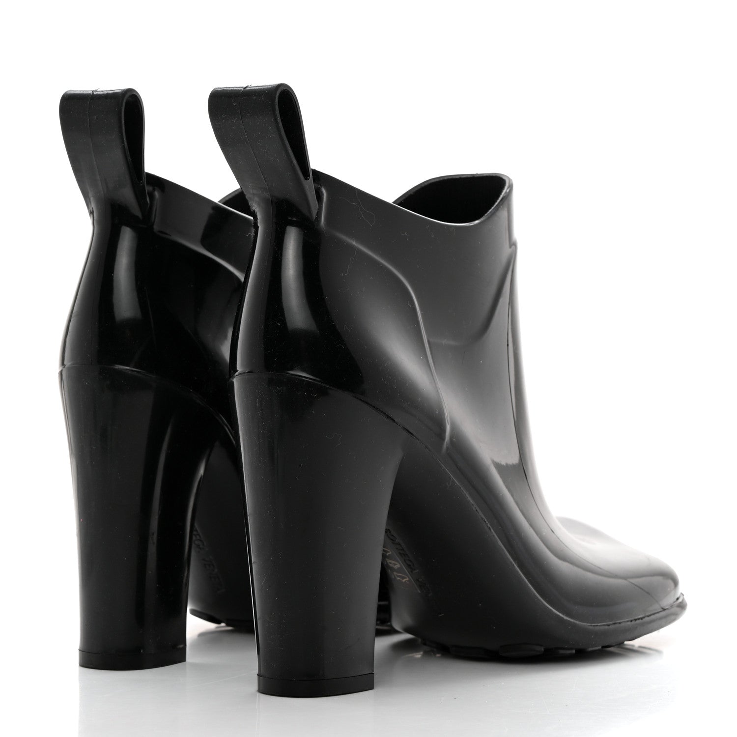 Bottega Veneta Rubber Shine Ankle Boots 39 Black 4 of 9