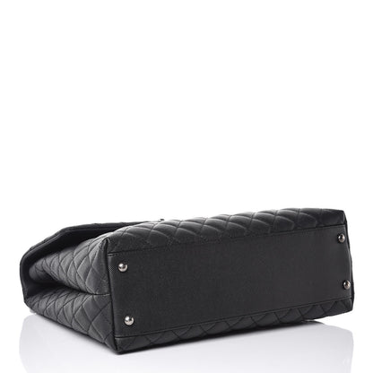 Chanel Caviar Lizard Quilted Large Coco Handle Flap Black 4 of 9