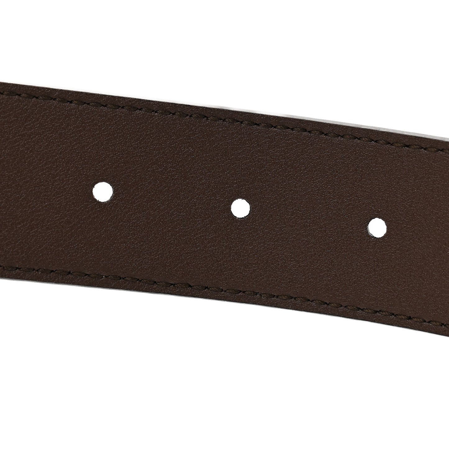 Supreme Monogram Calfskin Rectangular Belt 80 32 Brown