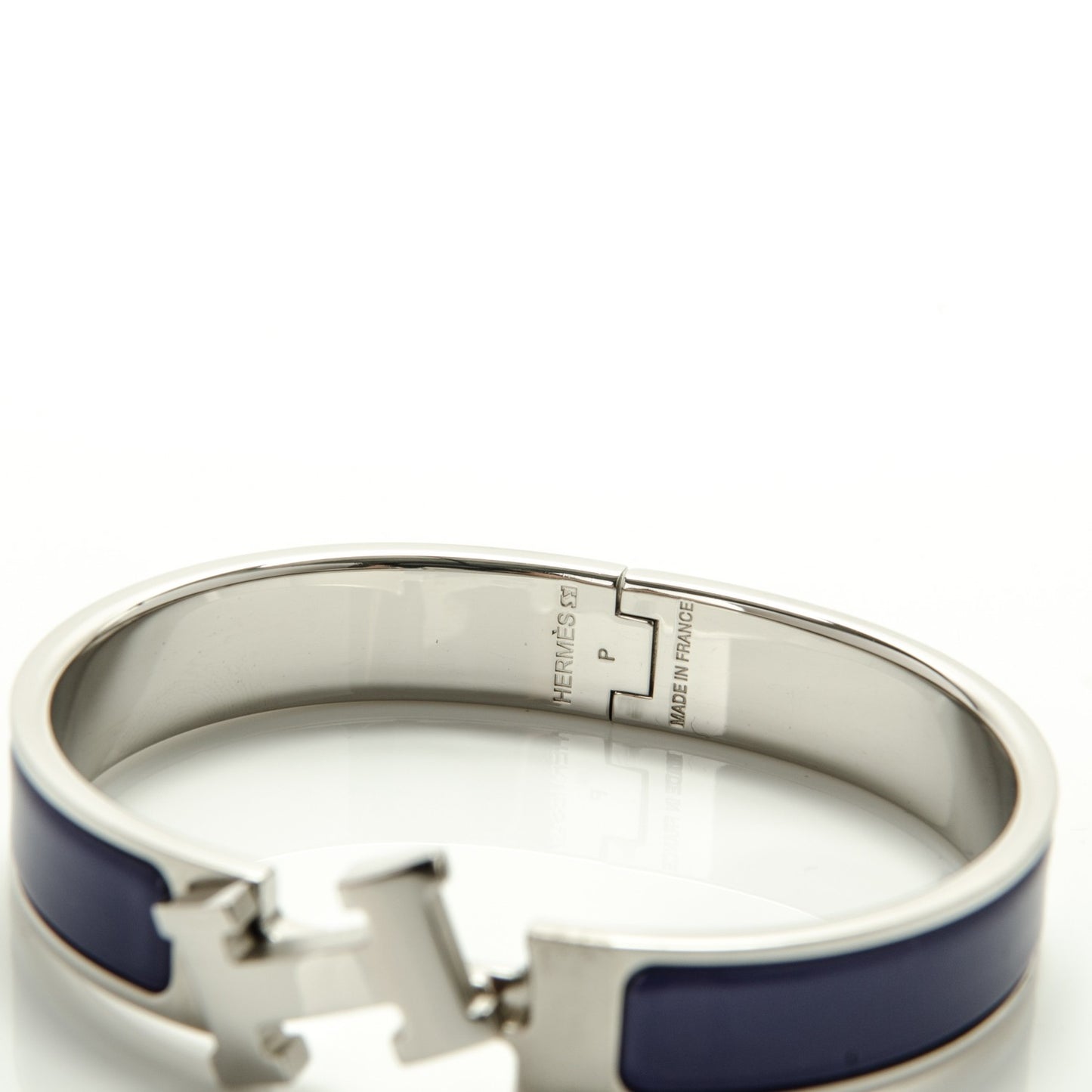 Enamel Narrow Clic Clac H Bracelet GM Pourpe