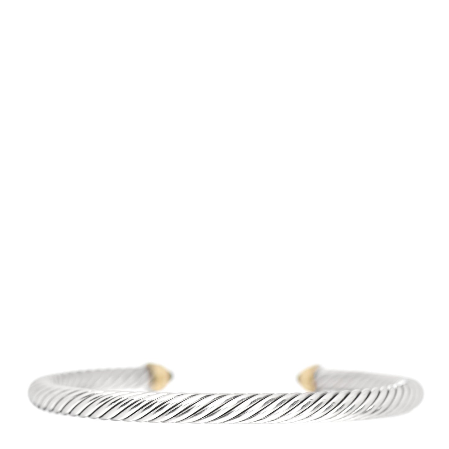Sterling Silver 14K Yellow Gold Black Onyx 5mm Cable Classics Petite Color Bracelet