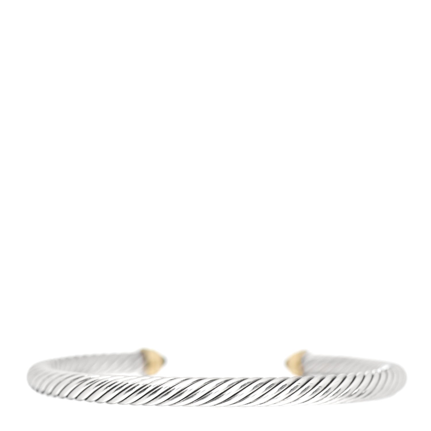 David Yurman Sterling Silver 14K Yellow Gold Black Onyx 5mm Cable Classics Petite Color Bracelet 3 of 4