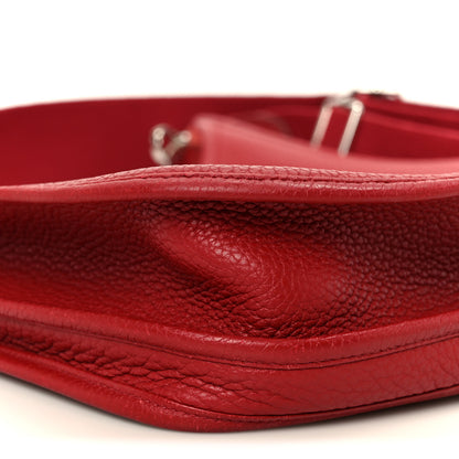Hermes Taurillon Clemence Evelyne III PM Rouge Grenat 10 of 11