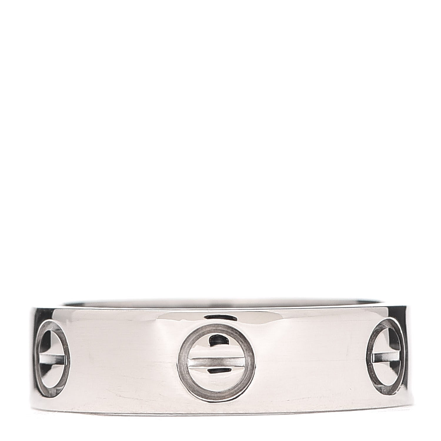 Cartier 18K White Gold 5.5mm LOVE Ring 54 6.75 1 of 5