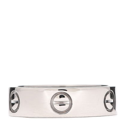 Cartier 18K White Gold 5.5mm LOVE Ring 54 6.75 1 of 5