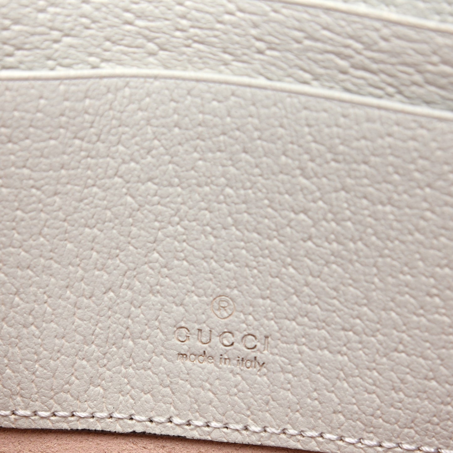 Grained Calfskin Ophidia Belted iPhone Case 85 34 White