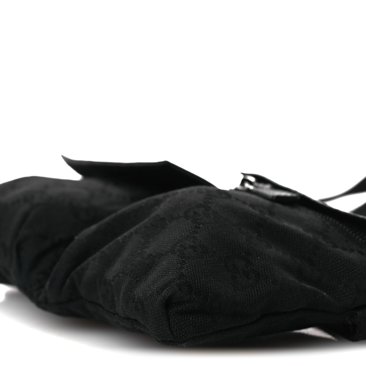 GG Monogram Double Pocket Belt Bag Black