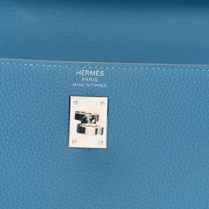 Hermes Togo Kelly Retourne 25 Azur 22 of 36