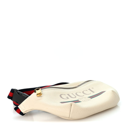 Gucci Grained Calfskin Small Logo Belt Bag White 4 of 10