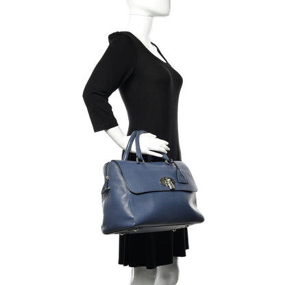 Mulberry Grainy Leather Large Del Rey Satchel Slate Blue 2 of 9