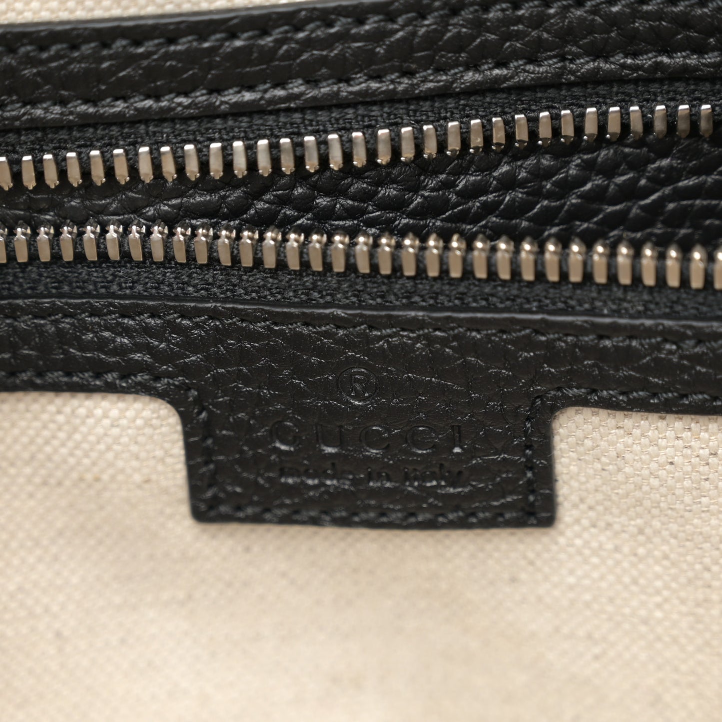 Piuma Calfskin Jumbo GG Embossed Medium Messenger Bag Black