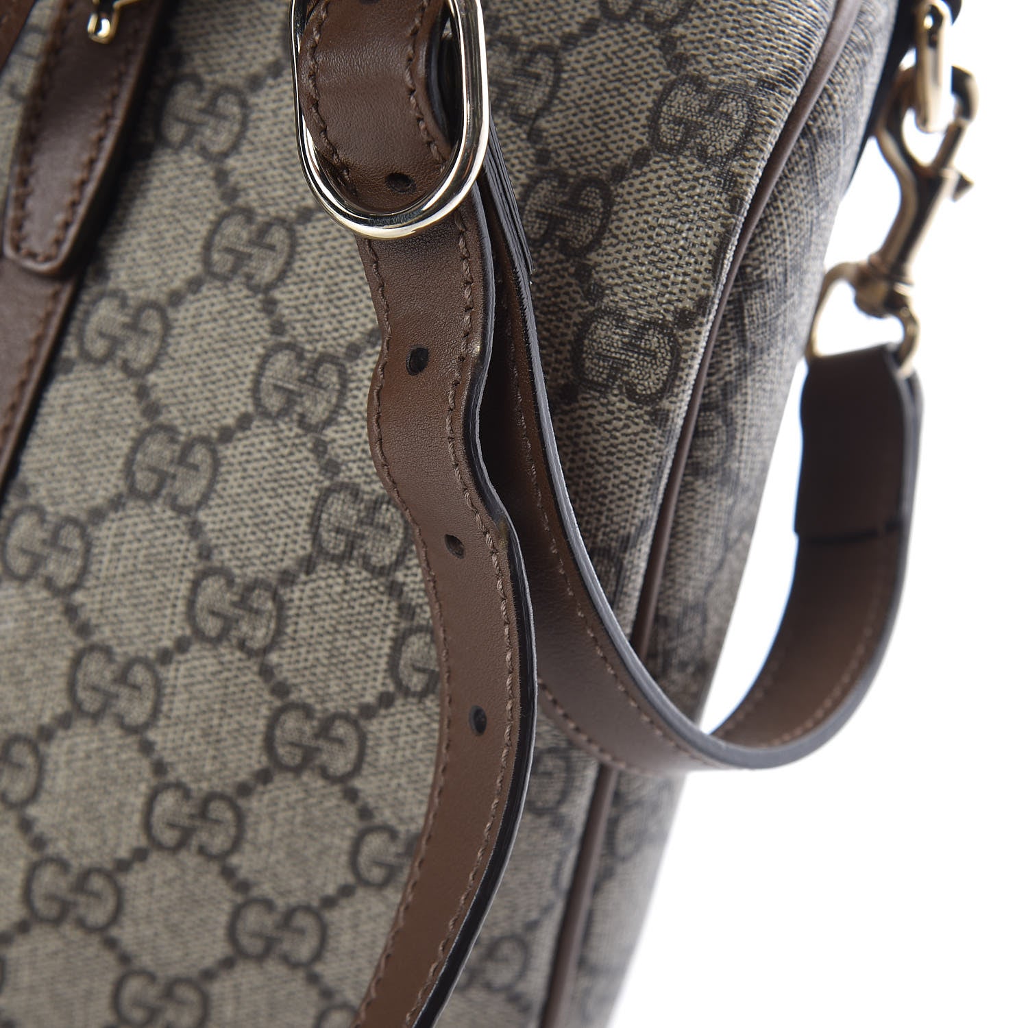 Gucci GG Supreme Monogram Margaux Calfskin Medium Nice Boston Beige Ebony Acero 11 of 11