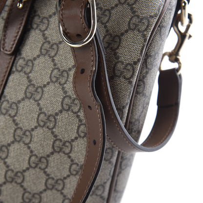 Gucci GG Supreme Monogram Margaux Calfskin Medium Nice Boston Beige Ebony Acero 11 of 11