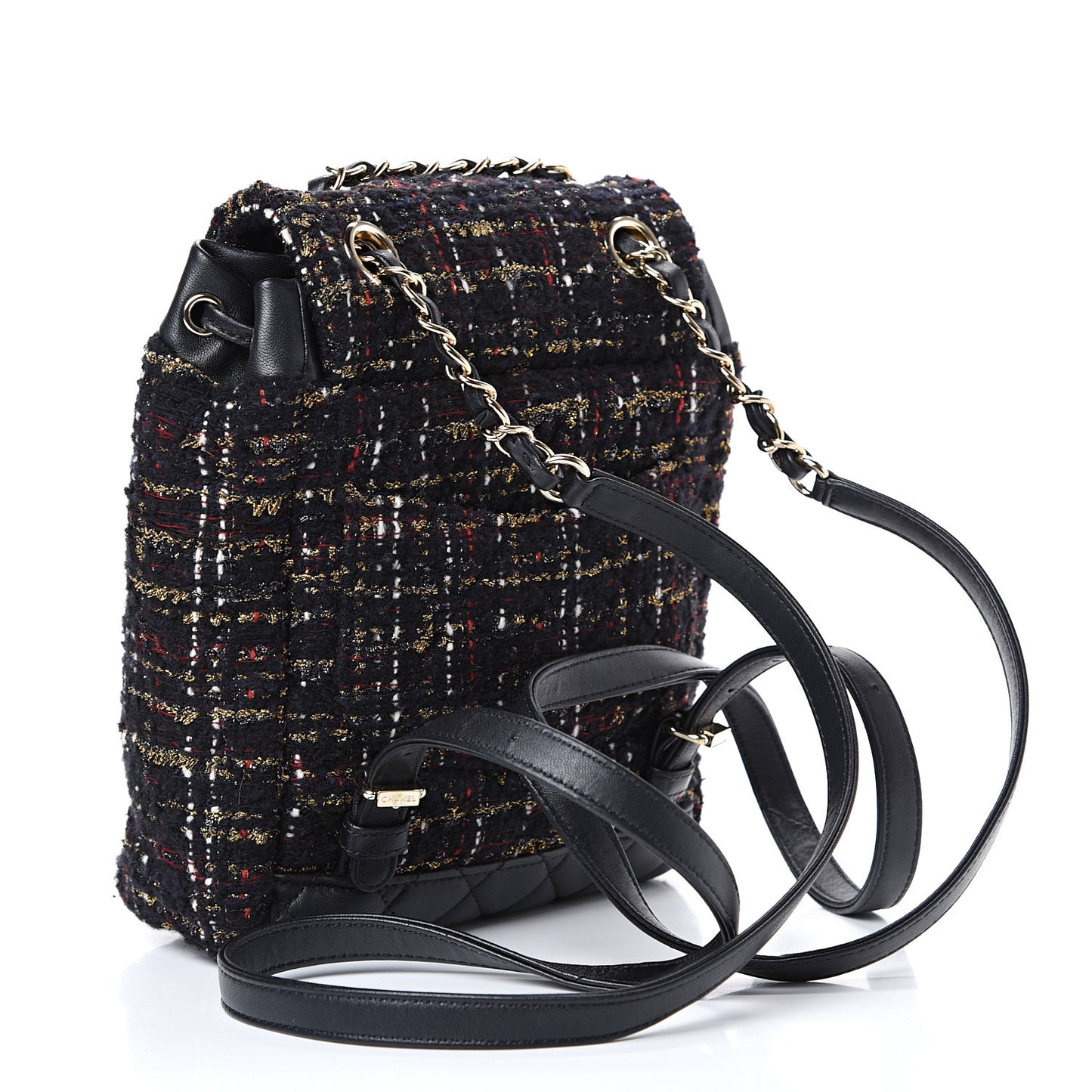 Tweed Mini Urban Spirit Backpack Black Gold