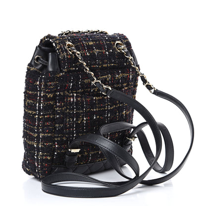 Chanel Tweed Mini Urban Spirit Backpack Black Gold 2 of 10